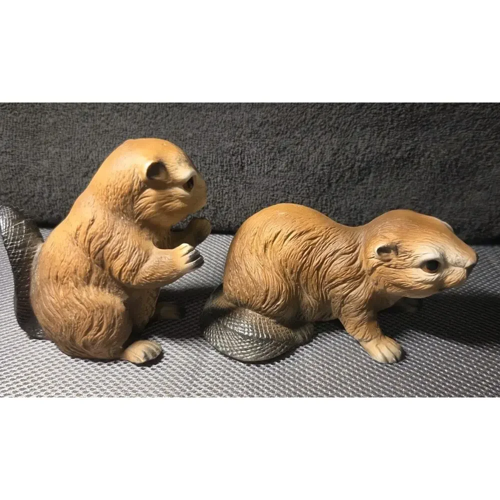 Set Of 2 Ceramic Groundhogs Price Production